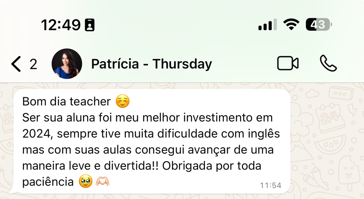 Depoimento de Patrícia